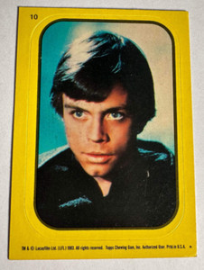 1983 Topps Star Wars Stickers Return of the Jedi #10 Luke Skywalker Yellow