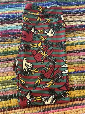 Lularoe TC Leggings Altos Curvilíneos Rojo Sólido Verde Palomas Paz Navidad Unicornio Foto 1 de 3