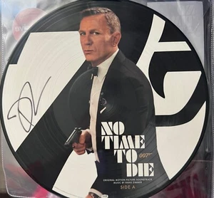 No Time To Die DANIEL CRAIG SIGNED Picture Disk Vinyl Schallplatte - 2 Disks, 4 Bilder - Bild 1 von 5