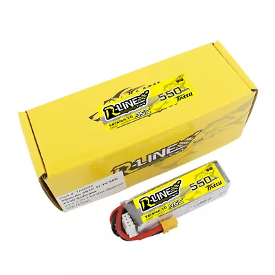Tattu R-Line 550mAh 11.1V 95C 3S Lipo RC Drone Battery Pack With XT30 Plug - Image 1 of 4