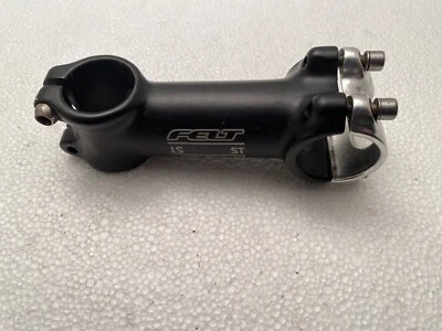 Felt ST Stem bicycle 100mm 31.8mm 1 1/8” black +/-7 degrees 6061AL Threadless - Image 1 of 3