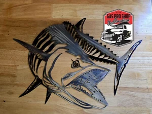 König Makrele Metall Wandbild Plasmaschnitt Schild Geschenk Spanisch Geschenkidee Fisch - Bild 1 von 2