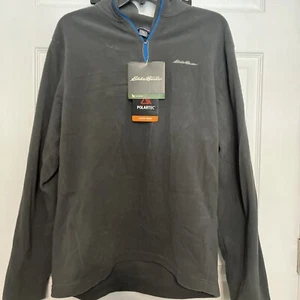Eddie Bauer Men's Long Sleeve Micro Fleece PolarTec  Ascent NWT Black Size M (C) - Picture 1 of 6