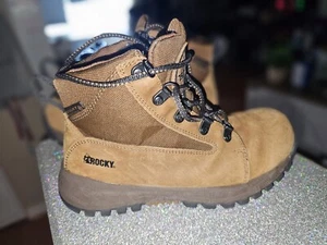 Boys Lace Up Hiking Boots Rocky Size 3M Dark Brown - Picture 1 of 5