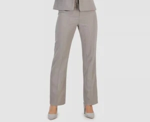 $112 Le Suit Women's Gray Mid-Rise Suit Pants Size 6 - Picture 1 of 5