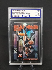 2022 Donruss Optic #DH-3 Ja'Marr Chase Diamond Hands PPG 10 - Picture 1 of 2