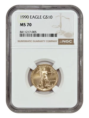 1990 $10 Gold Eagle NGC MS70 - $10 Gold Eagles - Imagem 1 de 4