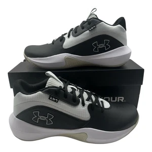 Under Armour Lockdown 7 Basketball Shoes Men's Size 9.5 Black White Sneakers - Picture 1 of 10