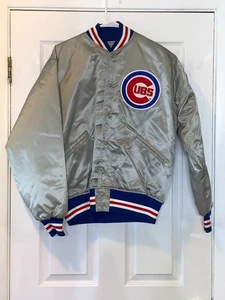VINTAGE MLB FELCO NY HERREN LARGE GRAU CHICAGO CUBS JACKE HERGESTELLT IN USA - Bild 1 von 7
