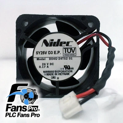 1PCS Brand New Nidec D04G-24TS2 01 DC24V 0.17A 40X40X20MM 2wires Cooling Fan - Image 1 of 3