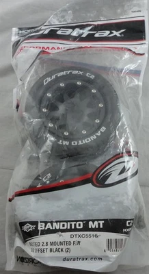 Bandito MT 2.8" Mounted Front/Rear Tires DTXC5516 (1/2 Offset, 12mm Hex, Black) - Image 1 of 2