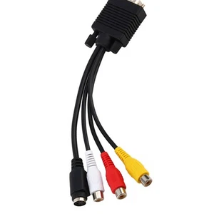 Vga Svga To S Video 3 Av Tv Adapter Converter Connector Cable For Pc Lap HLF - Afbeelding 1 van 12