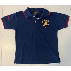 Lamborghini youth polo shirt size 10 Pop Collar Spell Out Logo - Picture 1 of 5