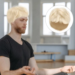  Herren Glatze Abdeckung Perücken Haarverlängerung Herren Halloween Synthetik - Bild 1 von 12