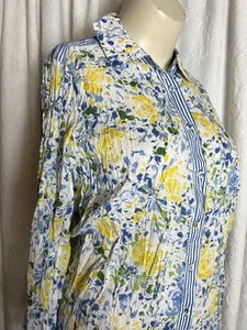 Camisa Foxcroft Forma Ajuste Floral Primavera Botón Frontal Mujer’s Talla Grande 20 W - Imagen 1 de 8