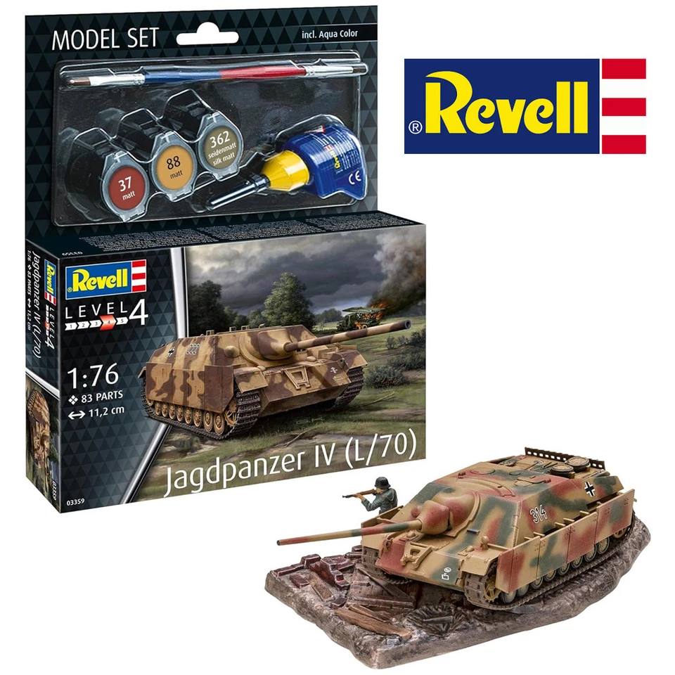 JADGPANZER IV L/70 CARROARMATO 1:72 IN KIT DI MONTAGGIO CON COLLA PENNELLO COLOR - Immagine 1 di 1