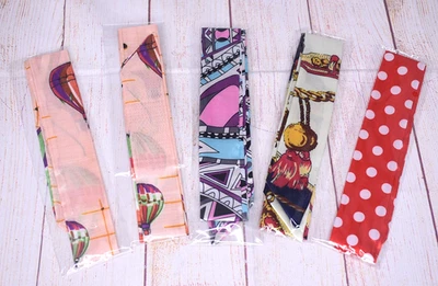 Lot of 5 Purse Hair Neck Small Scarves Red Polka Dot Air Ballon NEW SEALED - Image 1 of 3