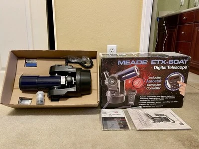 Meade ETX-60 AT Refractor Telescope Blue Tube Open Box Complete Never Used - Image 1 of 4