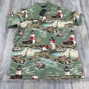 Ralph Lauren Golf Polo Men's Size Medium Lighthouse Print Polo AOP Shirt NWT - Picture 1 of 3