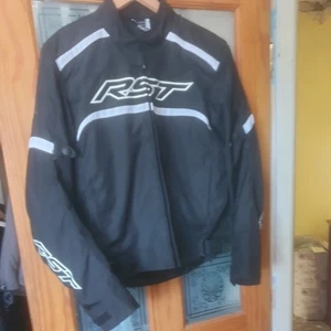RST Pilot CE Textile Jacket Black n white vgc - Picture 1 of 10