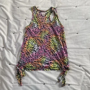 Vtg OP Ocean Pacific Tank Top Colorful Animal Print Girls Size XL 15-17years old - Picture 1 of 5