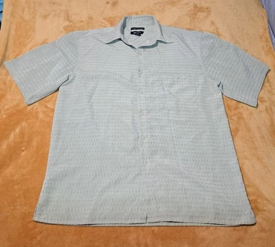 Bruno Sueded Microfiber Button Up Shirt Mens Size L Sage Green Top - Image 1 of 4