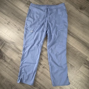 Pantalones de trabajo Cherokee para mujer medianos altos azules con cordón bolsillos médicos - Imagen 1 de 8