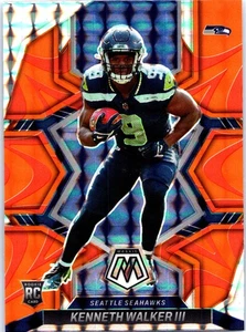 2022 Panini Mosaic Kenneth Walker III #308 Mosaic Reactive Orange Seahawks - Picture 1 of 2