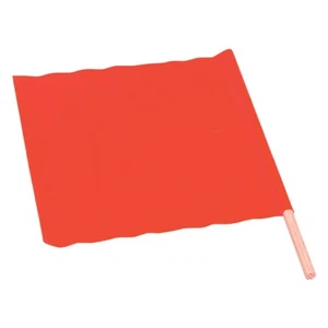 TruForce™ All-Weather Traffic Flag, 18" x 18" w/ 24" Dowel, Fluorescent Orange, - Picture 1 of 1