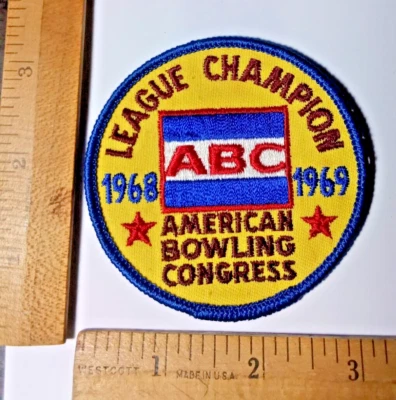 Patch League Champion 1968, 1969 American Bowling Congress ABC - Image 1 of 2