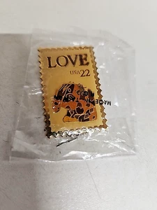 Vintage Love Dog New Old Stock USPS Stamp PIN The March Co 1985 1" x 1.5" - Picture 1 of 4