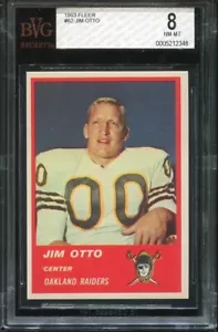 1963 Fleer #62 Jim Otto BVG 8 Oakland Raiders HOF University of Miami - Picture 1 of 1