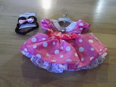 Size 6-12 Months Disney Store Minnie Mouse Costume Dress & Ears Headband Pink  - Image 1 of 4