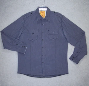 Sovereign Code Shirt Adult Extra Large Gray Button Up Casual Long Sleeve Mens - Picture 1 of 10