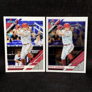 2019 Panini Optic Rhys Hoskins #104 Philadelphia Phillies & Donruss - Picture 1 of 2