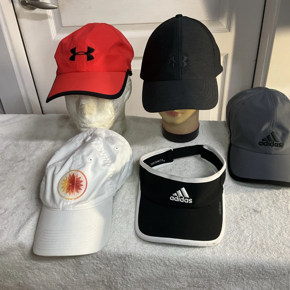 Lote de 5 sombreros/visera para correr Under Armour-Adidas-Nike para mujer Foto 1 de 4
