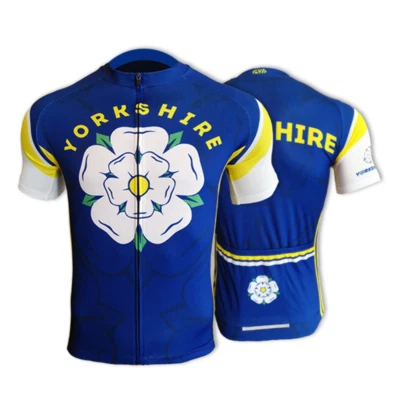 Yorkshire Ciclismo Manga Corta Jersey Ciclismo Camisa Bicicleta Jersey Ciclismo Prendas para el torso Foto 1 de 4