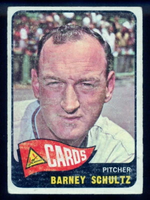1965 TOPPS OPC O PEE CHEE BASEBALL #28 Barney Schultz EX St Louis Cardinals Card - Image 1 of 2