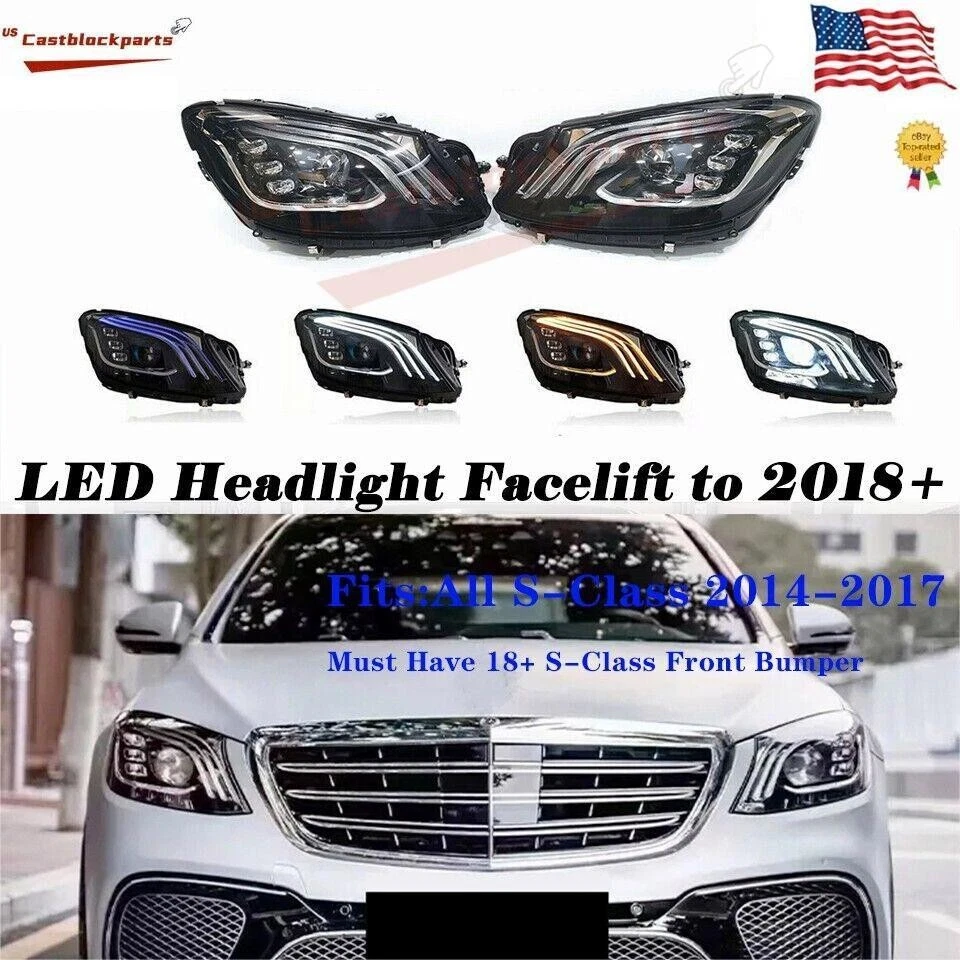 Para 13-17 Mercedes Clase S S550 63 Actualización 2018 + Faro LED Multihaz Facelift Foto 1 de 4