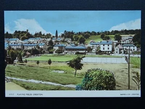 Devon CREDITON Panoramic View PLAYING FIELDS c1950/60s Postcard by Barnes & Co. - Imagen 1 de 2