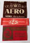 3 Rare Vintage 1953 Coronation Chocolate Wrappers Aero, Kit-kat, Nestles