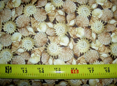 Sea Treasures conchas piratas piratas piratas crudo QT 24476 - Una tela llena de gente  Foto 1 de 2