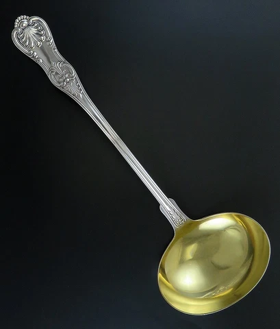 George Wolf Louisville Kentucky Southern Sterling Silver Old King Soup Ladle Cover