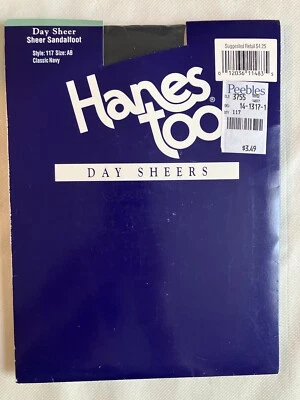 Pantimedias Hanes Too Day Transparentes Clásicas Azul Marino Transparente Talla AB Sandalia 117 Foto 1 de 2