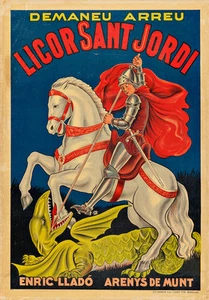 Demaneu Arreu Licor Sant Jordi A1 High Quality Canvas Print - Picture 1 of 1