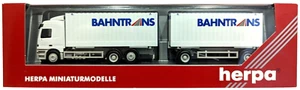 1:87 Scale Herpa 144155 Mercedes Benz Actros Drawbar Truck - BAHNTRANS - MIB - Picture 1 of 1