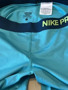 Nike Pro Damen Activewear Laufshorts Gummibund Türkis Aqua Gr. L - Bild 1 von 3