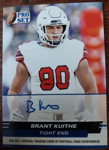 2022 Leaf Pro Set Brant Kuithe Autograph Blue Rookie Card Utah Utes - Picture 1 of 2