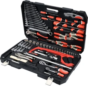 Yato YT-38911 79 pcs Ratchet Wrench Socket Set 1/2" 1/4" Tools Toolbox - Picture 1 of 4