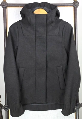 LULULEMON Womens Insulated Hooded Winter Jacket Size 4 XS Full Zip Charcoal - Image 1 of 4